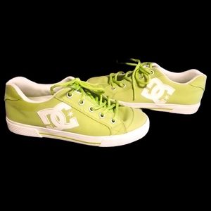 DC Chelsea TX- Apple Green with sparkly green laces- Women's Size 7.5